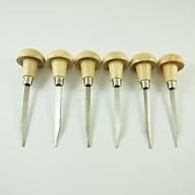 Set 6 Bulini Per Incisione Con Manico In Legno - Strumenti Per Orologeria E Lavorazione Metalli - Foto 4