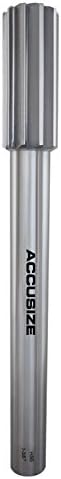Accusize - 1-3/8" 10 Flute HSS Chucking Reamer Straight Shank Straight Flute, #5015-0330