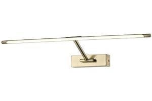 PAPUQ Aplique LED de pared para iluminar cuadros, espejos, murales, 10W tradicional y elegante,tono de luz cálida 3000K, Bronce envejecido, articulado y orientable. 59cm
