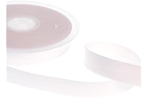 Realm Bias Binding Centre Fold Polycotton 18mm/30mm 5 Metres (White, 30mm)