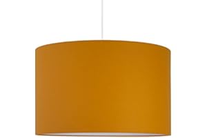 youngDECO® Suspension Luminaire 2xE27, abat-jour en tissu (coton) Ø38cm,diffuseur de lumière supplémentaire, lampe suspendue pour chambre d'enfant, salon, chambre, hall et bureau