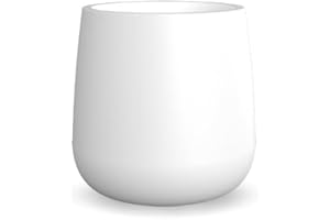 MOOVERE Macetero de Color Opaco Polietileno, legero, Resistente, para Plantas y Flores (40cm, Blanco)