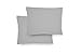 Produktbild Lumaland Comfort Jersey Kissenbezug 2er Set aus 100% Baumwolle 160 g/m² mit YKK Reißverschluss 40 x 60 cm Hellgrau