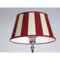 Lampenschirm, rund, rot-weiß, gestreift, 25 cm, Art. Nr. LS-222
