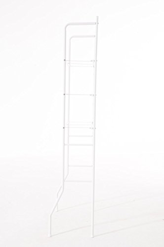 CLP Überbau-Regal PINAR, Eisen Badregal ca. 60 x 35 cm, Höhe 165 cm, 3 Böden, Landhaus-Stil weiß - 3