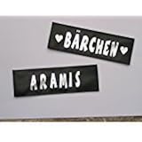 Wunschlogo 1 Stück für alle Geschirre mit Seitenklett Größe Baby1 bis 0 (Kleines Logo 11x3cm für Baby1-0 IDC Geschirre)