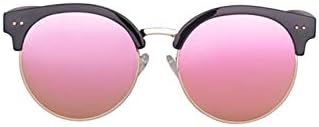 liwenjun New Sunglasses Eyes Fashion Polarized Sunglasses Round Face With Myopia Sunglasses Black Frame Cherry Blossom Powder