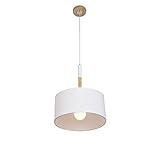 Gemütlich, Modernen Stil: Kronleuchter Features, Stoff Drum Lampenschirm . Der Hauptteil Dieser Leuchte Setzt Sich Aus Holz Material, Darstellung Eine Stilvolle, Moderner look. Damit Können Sie Ihren Raum Zu Verbessern