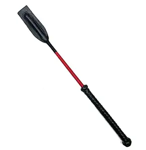 PETS TRIANGLE 45 cm Genuine Leather Braided Stick for Dog Walking and Dog Training (Fuchsia)