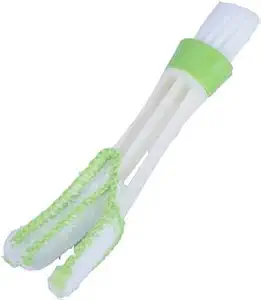 RUGOTAA TRADERS Multipurpose Cleaning Brush with 2 Microfiber Sleeves for Car Ac Vent Cleaning and Keyboard dust Cleaner
