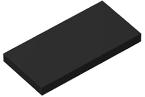 TTEHGB TOY Classic Building Bricks Tile 2x4 with Groove 100 Piece, Compatible with Lego Parts and Pieces 87079, Creative Play Set - 100% Compatible with All Major Brick Brands(Colour:Black)