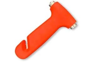 ‎SEAT BELT EXTENDER PROS Emergency Auto Escape – Fensterhammer & Sicherheitsgurtschneider-Werkzeug – befreien Sie sich selbst und Ihre Lieben von einem brennenden oder sinkenden Auto (Orange Premium, 1)