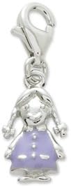 Silver Purple Murat Paris Girl Charm