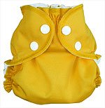 AppleCheeks Washable Nappy Wrap and Organic Cotton/Bamboo Insert 2 Piece Bundle - Lemon Zest Size 2 (18-35lb plus approx)