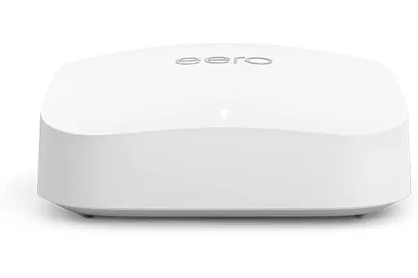 Router wifi de malla eero Pro 6E de Amazon | Con Ethernet de 2,5 Gb/s, 190 m2 de cobertura y capacidad para más de 100 dispositivos, para streaming, trabajo y videojuegos | 1 unidad, modelo de 2022