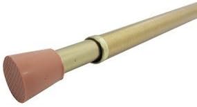 Graber 7/16-Inch Round Spring Tension Rod 28 to 48-Inch Adjustable Width - Brass by Grber