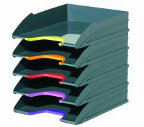 Durable 770557 VARICOLOR Tray Set, Stackable Colour Coded Letter Trays ...