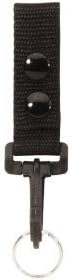 HwcPolice Security Black Nylon Duty Belt Key Ring Holder With Snaps & Ring