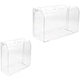 SAHENITEANA Socket Cover Box, Child Safety Electrical Outlet Protector,Gang Outlet Cover,Flip Receptacle Protector,Wall Socket Face Plate Panel Box for Bathroom Indoor-86 Type Clear (2)