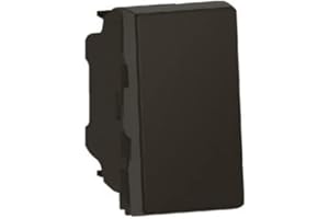 Legrand 079101L Mosaic Interrupteur ou Va-et-Vient, 10AX, 250V, Easy-Led, 1 Module, Noir Mat