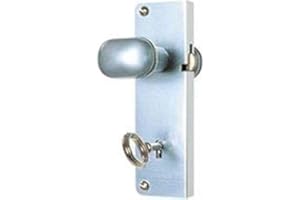 Plastik2 Serratura per Porte a Soffietto con Pomolo in Alluminio- Maniglietta con Serratura e Chiave(ARGENTO)
