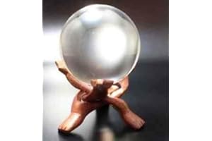 Panotophia Glaskugel Kristallkugel Wahrsager Zauberei 70 mm Edel mit Holzständer Wahrsagerkugel Seherkugel Feng