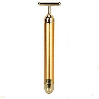 GZpart 24k Gold /Rose Beauty Bar Facial Roller Vibration Skincare Massager Derma Anti-aging