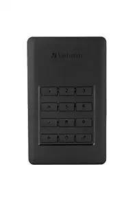 Verbatim 2TB Store 'n' Go Secure 256-AES Encryption USB 3.1 Portable Hard Drive with Keypad Access