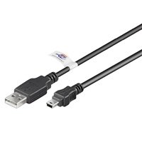 MANAX® USB 2.0 Hi-Speed Kabel Stecker A an Mini-B Stecker 5 pol. 1,80 m - 3 Stück