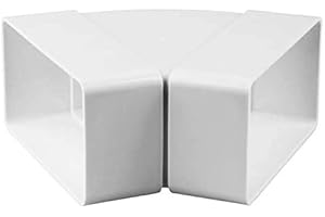 Swettews Flachkanalsystem Abluftkanal Flachkanal Bogen Umlenkstück Verbinder Kniestück Reduktion Flexschlauch Abluft (55/110, Kniestück 45°)