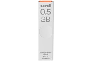 三菱鉛筆 uni Smudge-Proof Leads Refill for Mechanical Pencil | 0.5mm | 2B | 40pcs