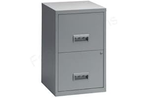 Pierre Henry A4 2 Drawers Steel Lockable Filing Cabinet - Grey