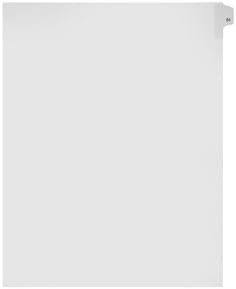 Kleer-Fax Letter Size Individually Numbered 1/25th Cut Side Tab Index Dividers, 25 Sheets per Pack, White, Number 51 (91051) by Kleer Fax