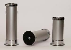 Möbelfuss Tischbein Möbelbein Silber eloxiert 180mm Höhenverstellbar