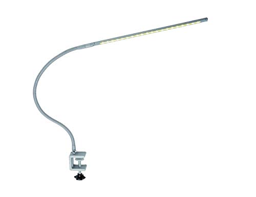 Nino Leuchten 79022401 - Lampada LED con Morsetto in Nickel Opaco, Altezza: 40 cm, sporgenza: 45 cm, con Braccio Flessibile, 24 LED