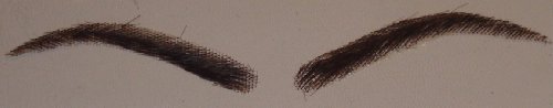 Pretty Loxx Unisex Human Hair Eyebrows x1 pair (with adhesive) (1b)