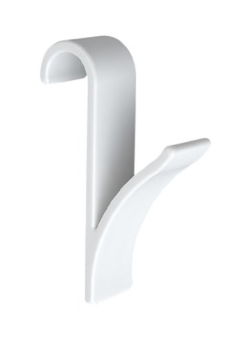 Wenko 4468160100 Haken für Handtuchheizkörper weiß - 2er Set, Kunststoff, 2.5 x 10.5 x 7 cm, weiß