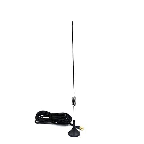 Nisinlife 5dbi Magnetic Base Antenna GSM GPRS Small Suction Cup Antenna 433Mhz Omni Magnetic Base SMA Male Plug Magnet Seat 5cm RG174 Cable 3Mtr.