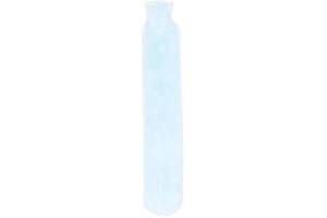 SHIRAZO Extra Long Hot Water Bottle with Cover 2L Soft for Kids, Hose Hot Water Bottle for Neck and Shoulder, 73 x 13cm Neck Hot Water Bottle with Cover Warmer (Sky Blue)