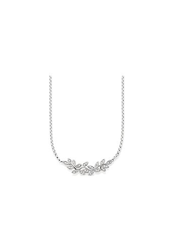 Thomas Sabo Damen-Kette mit Glam und Soul Silber vergoldet Zirkonia transparent 38 cm – KE1313-051-14