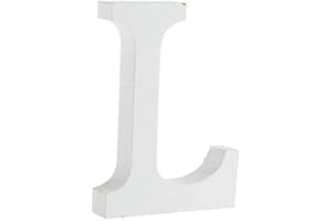 Yuna Legno Lettere A-Z Retro Fai da Te Decorazione per la casa caffetteria Abbigliamento Negozio Feste di Matrimonio Bianco, Altezza 8 cm, Legno, White, Large (L)