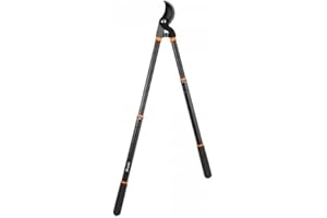 R.G. Astschere Bypass Baumschere Teleskop 61-95cm Hand Astschneider Strauchschere, Schwarz/Orange