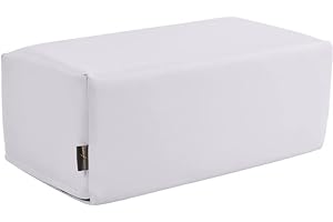 Pader Medi Tech Orthopädisches Entlastungskissen, Positurkissen 50x25x20cm I Bandscheibenkissen, Stufenkissen, Lagerungskissen für Beine mit festem Schaumkern (01 Weiß)