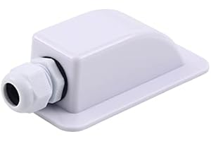 SZXMDKH White Waterproof Single Cable Entry Gland, ABS IP68 Water Protect Cable Duct Diameter 3-7mm for RV, Motorhomes, Campervans, Caravans, Boats, Solar Panels, CCTV, 13.7 x 6.7 x 4.4 cm