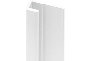 Schulte profilé de finition 210 cm blanc, pour panneau mural de salle de bain DécoDesign, revêtement décoratif douche, recoupable adaptable à la hauteur du panneau