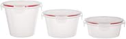 Amazon Brand - Solimo Plastic Kitchen Storage Container Set