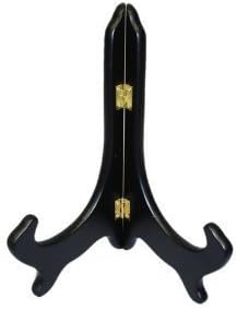 CreateYourWoodSign 6" Black Wood Easel Plate Display Stand