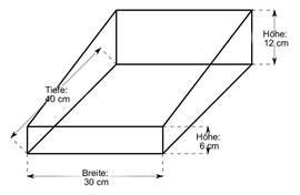 Regalkorb „Schräg“ rechteckig, braun, T 30cm x B 40cm x Hv 6cm x Hh 12cm - 2