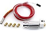 PoPprintMetal J-Head V6 Extruder Hotend + 0.2mm 0.3mm 0.4mm 0.5mm Brass Nozzle Printed Head for 1.75mm Filament Short-Distance Extruder 3D Printer kit (Short Distance)