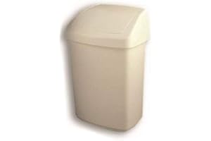 Clim Profesional Papelera blanca de 25L con tapa basculante